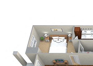 2 Bedroom/2 Bath (1258 sf) Floor Plan 2 Bedroom/2 Bath (1258 sf) Floor Plan at Cedar Place Apartments, Cedarburg, WI, 53012